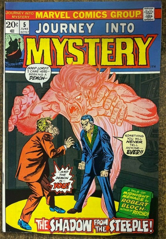 JOURNEY INTO MYSTERY #5  (Marvel, 6/1973) FINE (F) Bloch adaptation!