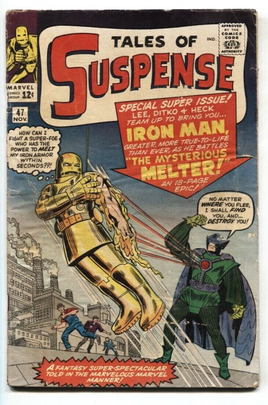 Tales Of Suspense #47 comic book 1963-Marvel-Iron Man-Mysterious Melter Ditko G