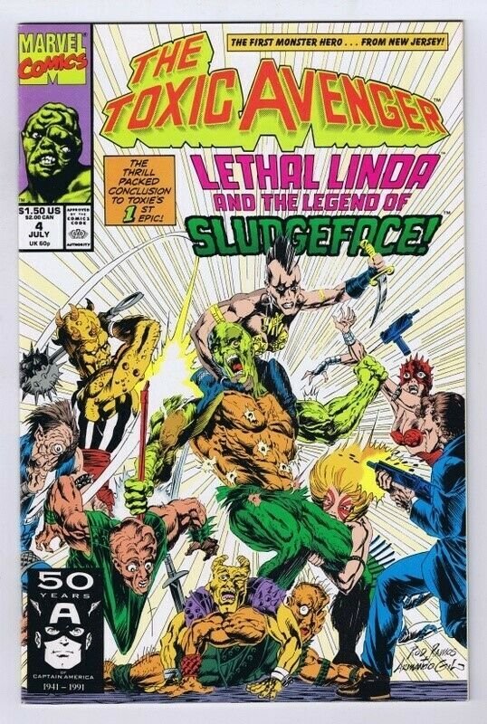 Toxic Avenger #4 ORIGINAL Vintage 1991 Marvel Comics 