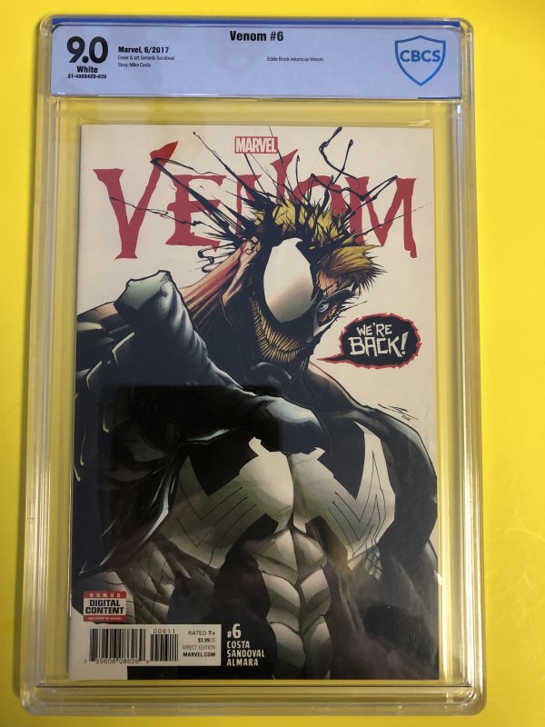 Venom #1 CBCS 9.0 WP (2018) NEW SLAB