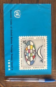 1964 souvenir folder of you in postage stamps, complete