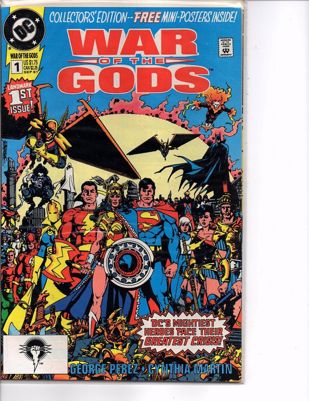 DC Comics War of the Gods #1 Collector's Edition Mini-Posters George Pérez Art