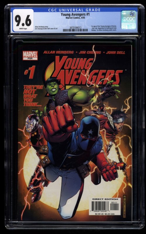 Young Avengers #1 CGC NM+ 9.6 White Pages 1st Kate Bishop!