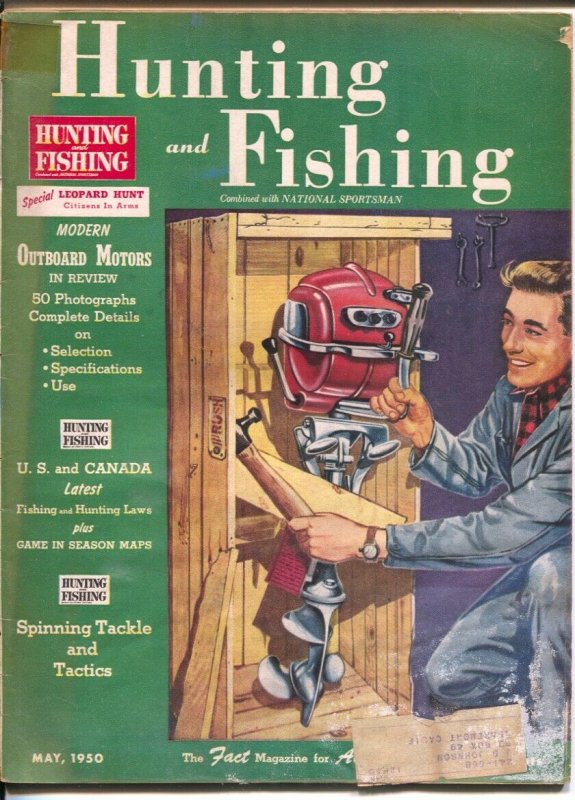 Hunting and Fishing 5/1950-National Sportsman-outboard motors-info-pix-ads-FR/G