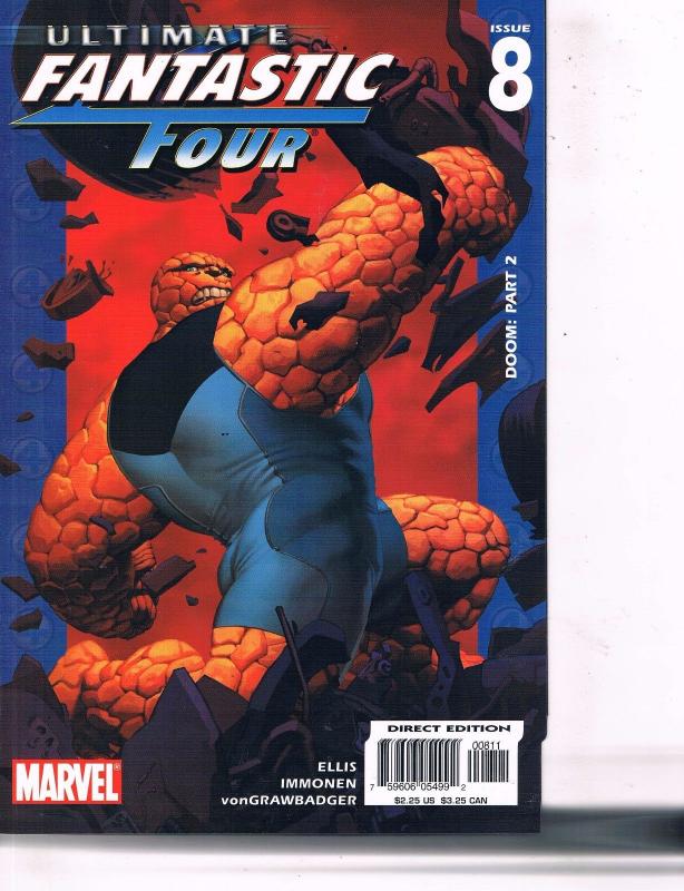 10 Ultimate Fantastic Four Marvel Comics # 1 2 3 4 5 6 7 8 9 10 Thing Hulk TW23