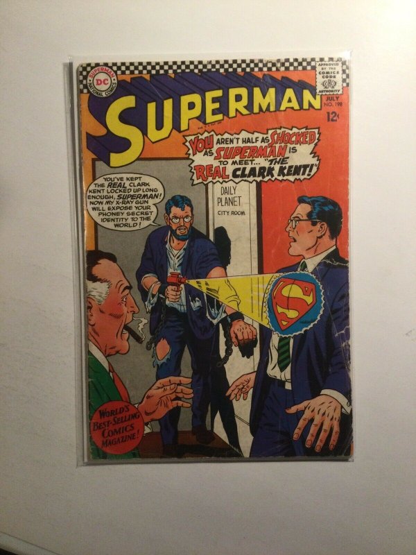 Superman 198 Very good- Vg- 3.5 DC Comics 