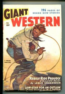 GIANT WESTERN-FALL 1947-PULP-TUTTLE--SOUTHERN STATES PEDIGREE-vf