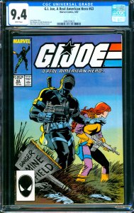 G.I. Joe A Real American Hero #63 Marvel Comics 1987 CGC 9.4 Snake Eyes