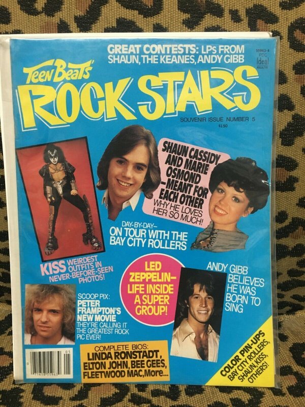 TEEN BEAT ROCK STARS MAGAZINE #5 APRIL 1978 KISS Frampton Gibb Zeppelin