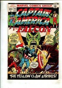 CAPTAIN AMERICA #165 (6.0) THE YELLOW CLAW STRIKES!! 1973