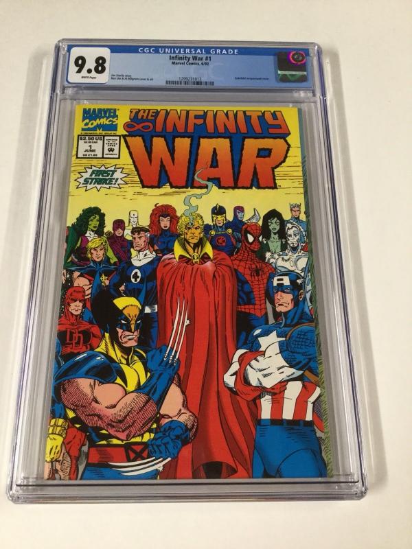 Infinity War 1 Cgc 9.8 White Pages Regular Edition Marvel