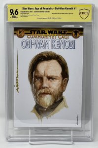 Star Wars Age of Republic Obi Wan Kenobi 1  Signed - Yellow Label