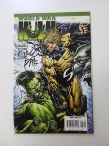 World War Hulk #5 (2008) signed by Greg Pak NM condition