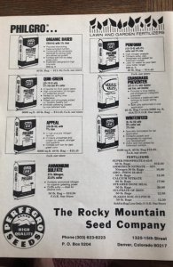 The Rocky Mountains seat Company 1987 catalog,64p