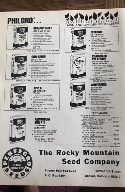 The Rocky Mountains seat Company 1987 catalog,64p