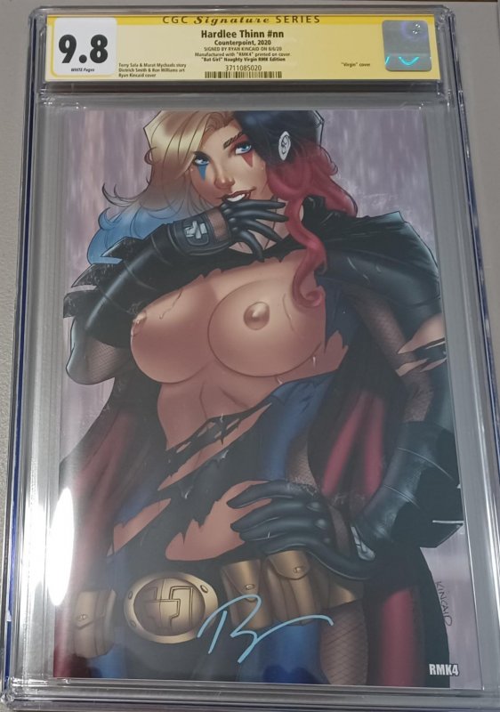 Hardlee Thinn Virgin Bat Girl Topless Color Face by Ryan Kincaid RMK4 CGC 9.8 SS