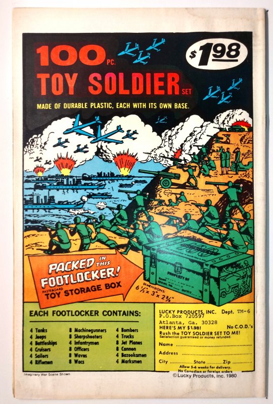 Man-Thing #4 (5.5, 1980)[waterstain back cover] 