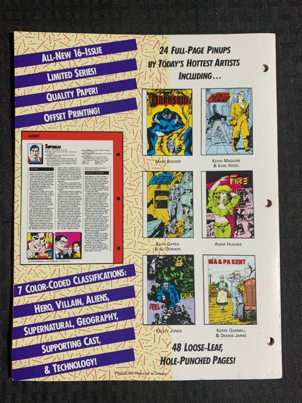 1990 WHO'S WHO IN THE DC UNIVERSE #1 VF 8.0 Superman with Fold-Out