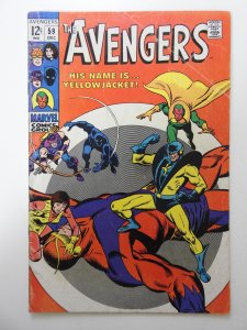 The Avengers #59 (1968) VG Condition! First app of Yellowjacket! 1 in tear fc