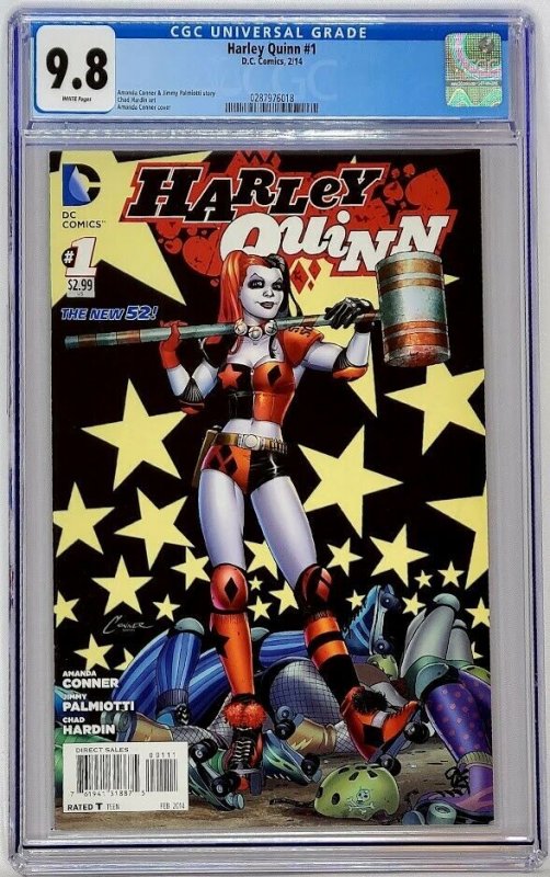 Harley Quinn #1 DC 2014 CGC 9.8 Amanda Conner Cover Art Top Census Grade