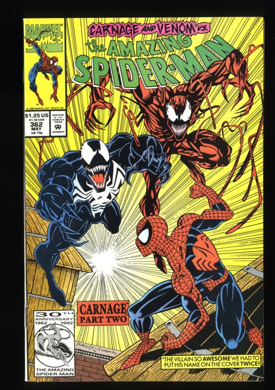 Amazing Spider-Man #362 VF 8.0 2nd Carnage!