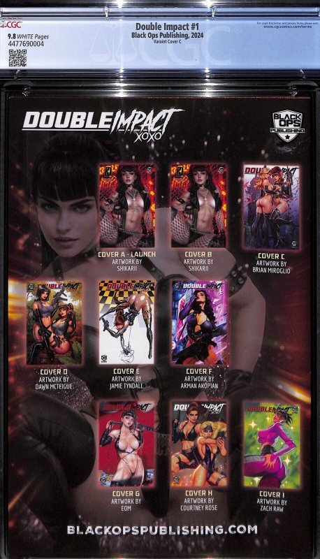 Double Impact #1 (Black Ops Publishing, 2024) Cover C - CGC 9.8 White Pages