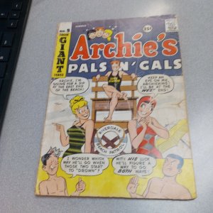 Archie's Pals n' Gals #9 1959 Peanuts parody Great bathing suit cover headlights