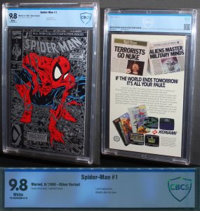 Spiderman #1  / CBCS 9.8 NM-MT  McFarlane Black Cover Variant   1990