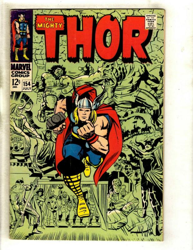 Thor # 154 VF Marvel Comic Book Loki Odin Sif Avengers Hulk Iron Man GK4