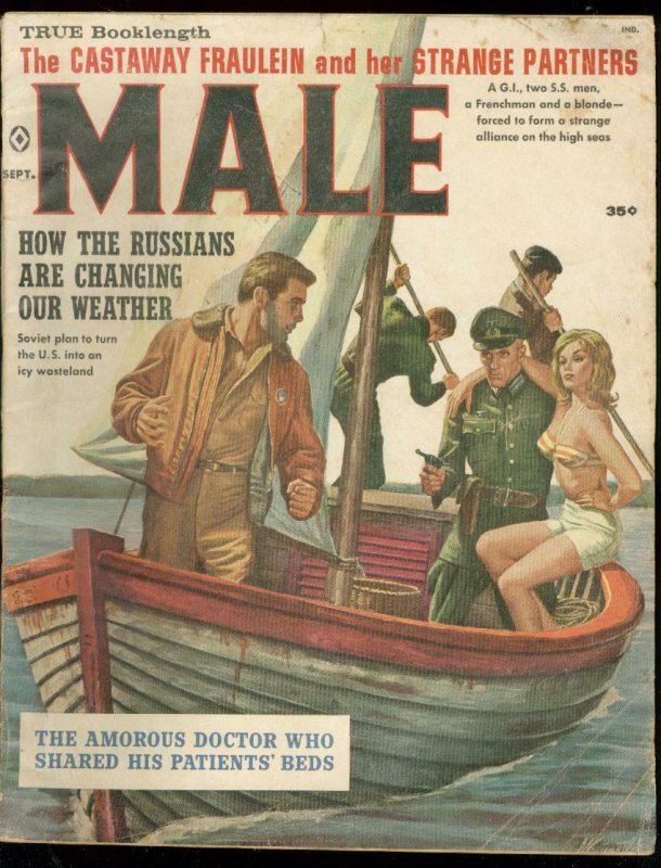 MALE SEPT 1966-SPICY NAZI COVER-SOVIET WEATHER THREAT-W VG-