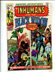 AMAZING ADVENTURES #3 (6.0) INHUMANS & BLACK WIDOW!! 1970