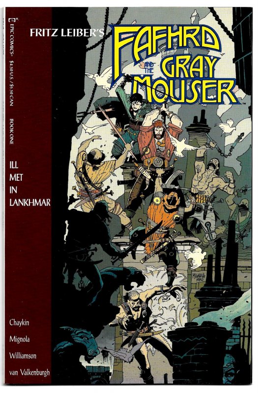 FAFHRD and the GRAY MOUSER 1 - 4 (1990-91) 8.5VF+  Complete Run! Mike Mignola!