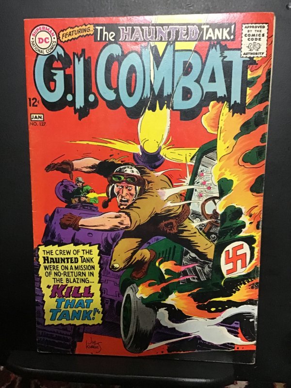 G.I. Combat #127 (1968) high-grade Joe Kubert Haunted Tank key! VF/NM Boca CERT!