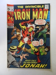 Iron Man #38 (1971) FN condition stain back cover