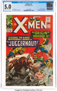 X-Men #12 (Marvel, 1965) CGC Graded 5.0.