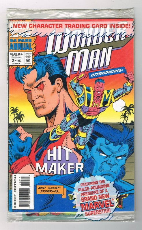 Wonder Man Annual #2 (1993)  Sealed Polybagged - Trading Card inside