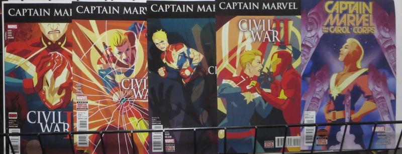 CAPTAIN MARVEL (Marvel 2016) #6,7,9,10 PLUS Carol Corps #3 VF-NM! Civil War 2