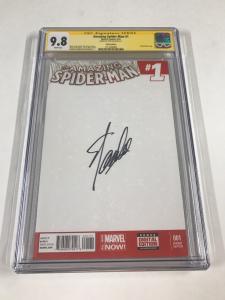 Amazing Spider-man 1 (2014) Cgc 9.8 Ss Signature Series Stan Lee Blank Variant