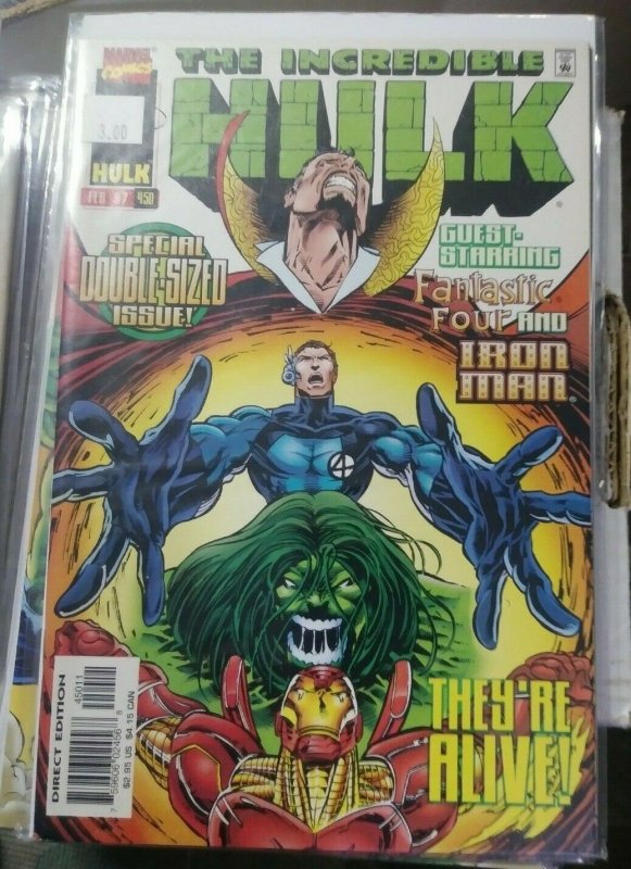 INCREDIBLE HULK  # 450 1997 marvel fantastic four  ironman onslaught universe 759606024568