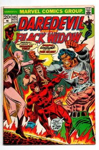 Daredevil #105 - Black Widow - Origin Moondragon - 1973 - FN