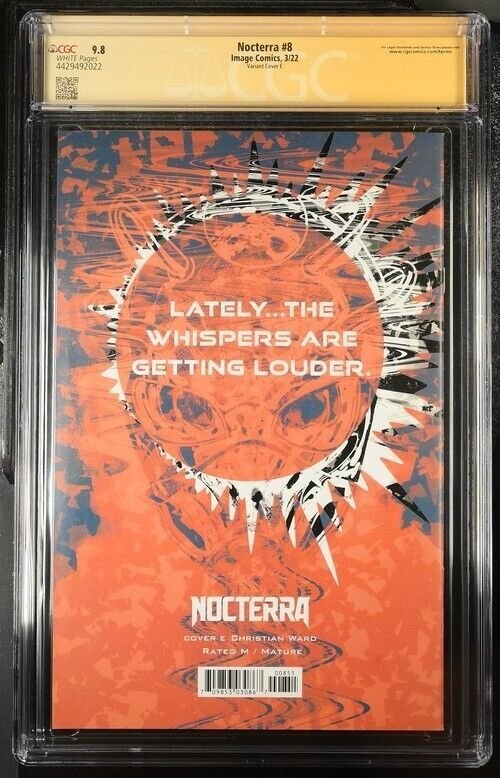 Nocterra  (2022) # 8 (CGC 9.8 SS) Signed Tony Daniels * Variant * Image Universe