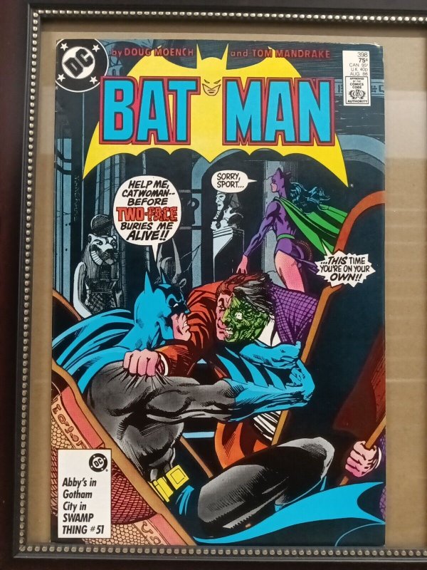 Batman #398 VF 1986 DC Comics Two-Face Catwoman. P01