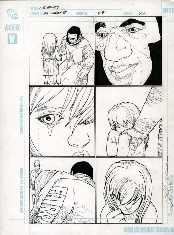 JSA: Classified #31 pg 22 Alex Sanchez Original Art  Mr.Terrific Justice Society