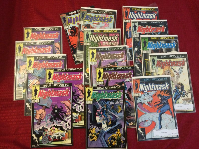 Set of 16 Marvel Nightmask Comics, 30+ years Old Great Condition