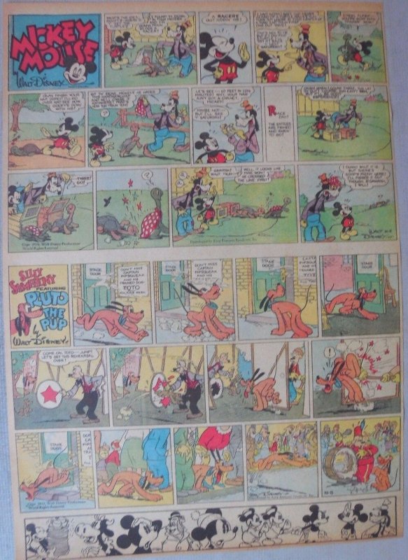 Mickey Mouse Sunday Page by Walt Disney from 10/8/1939 Tabloid Page Size