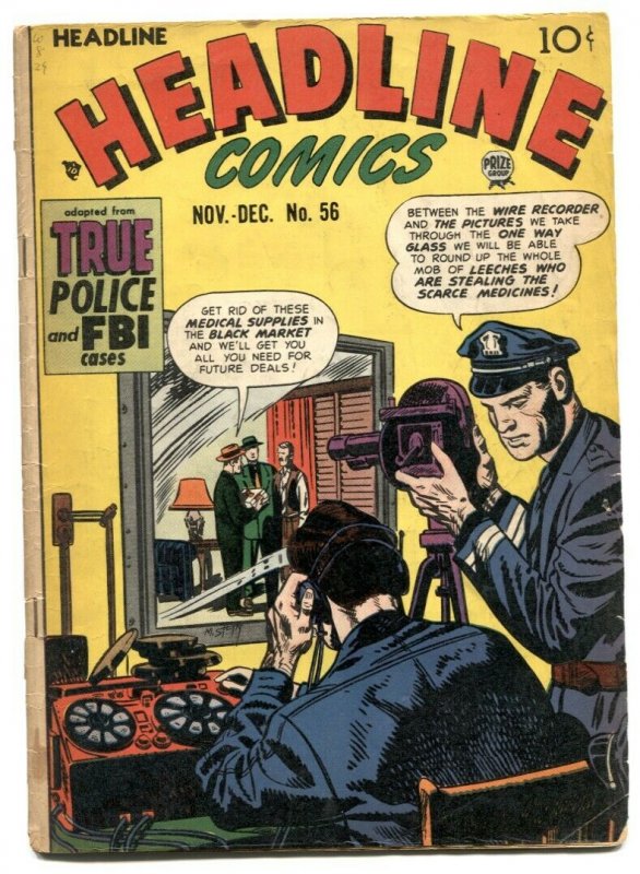 Headline #56 1952- Golden Age crime comic VG