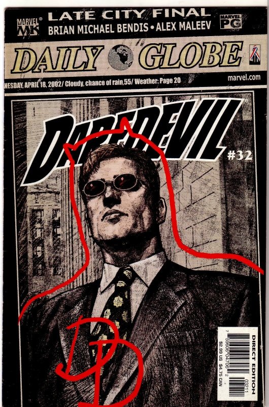 Daredevil V2 #1,4,7,9,16-19 +++ Kevin Smith, Bendis, Brubaker comics lot of 69