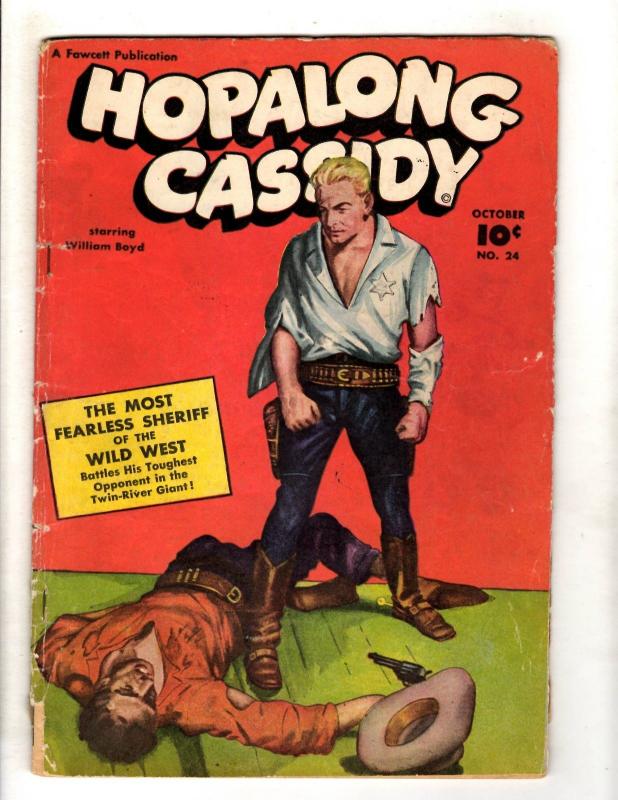 Hopalong Cassidy # 24 VG Golden Age Fawcett Comic Book Western Cowboy JL16