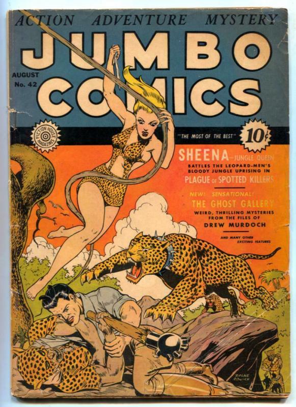 Jumbo Comics #42 1942- SHEENA- 1st Ghost Gallery
