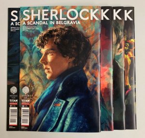 Sherlock A Scandal In Belgravia #1-5 Set (Titan 2019) Steven Moffat (9.2+)